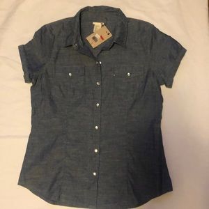 Levis button down denim top